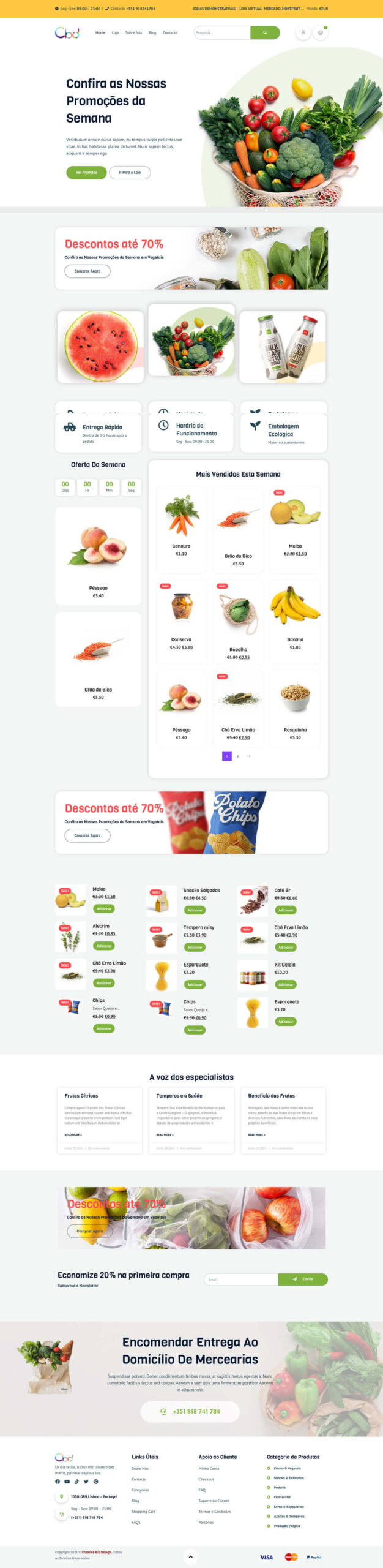 Criar site Supermercado - veja ao vivo Creative Biz Design